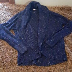 Blue cardigan sweater